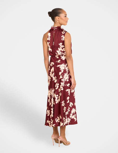 Valley High Neck Midi Dress